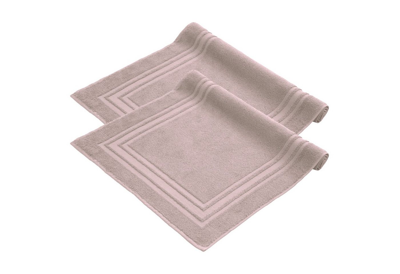 Badematte Badvorleger aus 100% Baumwolle Komfortec, 50x70 cm Duschvorleger, Waschbar Duschmatte, Frottee, Rechteckig, 600 g/m², 2er Set, Saugfähig & Schnelltrocknend von Komfortec