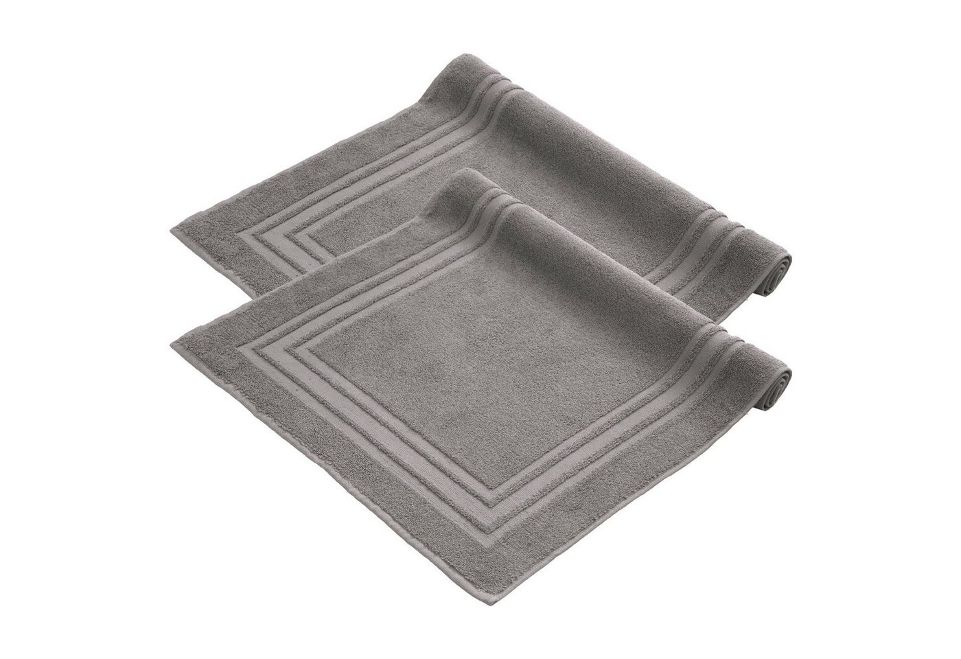 Komfortec Badematte Badvorleger aus 100% Baumwolle, 50x70 cm Duschvorleger, Waschbar Duschmatte, Frottee, Rechteckig, 600 g/m², 2er Set, Saugfähig & Schnelltrocknend von Komfortec