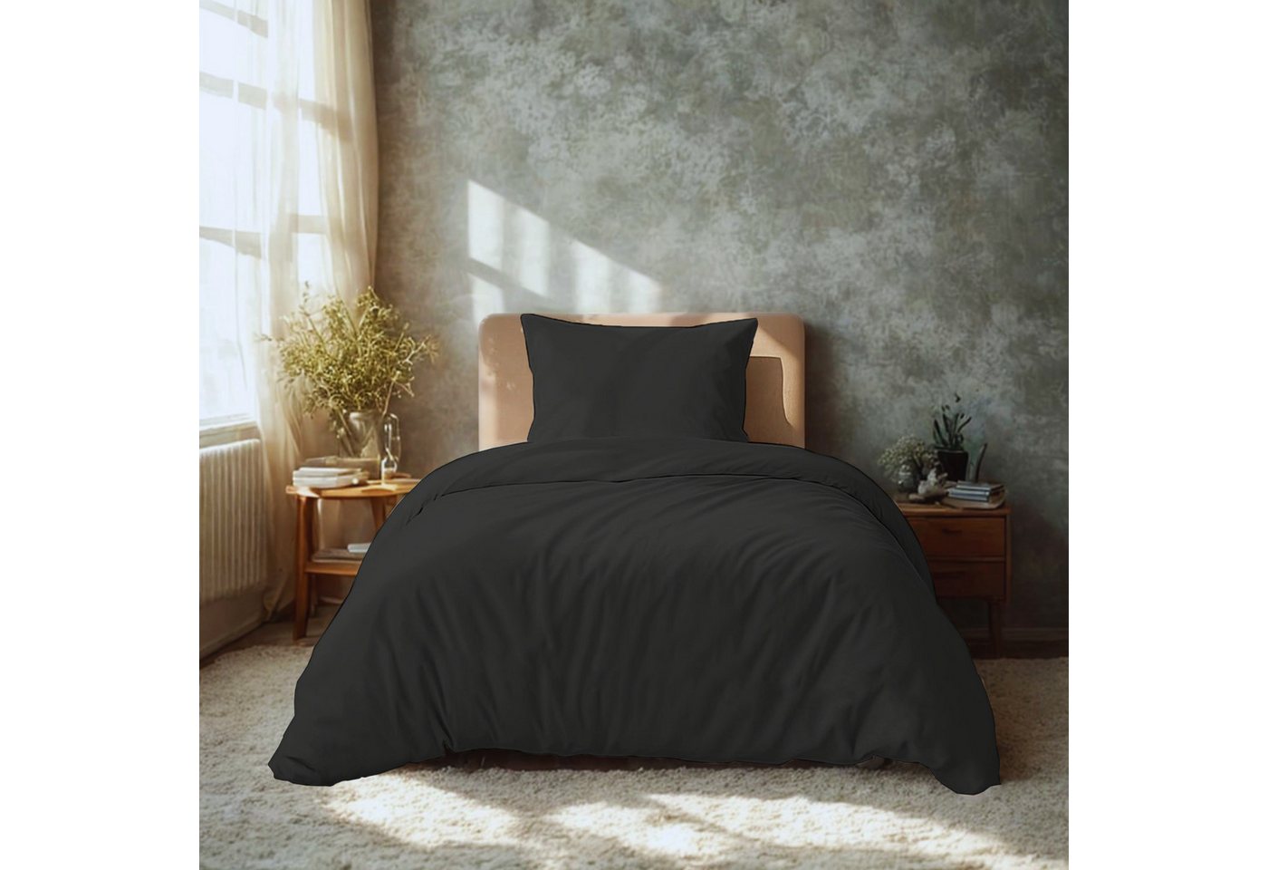 Komfortec Bettwäsche Premium, 135 x 200 bis 220 x 240 cm, 6 verschiedene Größen zur Auswahl, gebürstet 100% Mikrofaser, 2 teilig, Superweiches Bettwäsche-Set, Knitterfrei, Atmungsaktiv von Komfortec