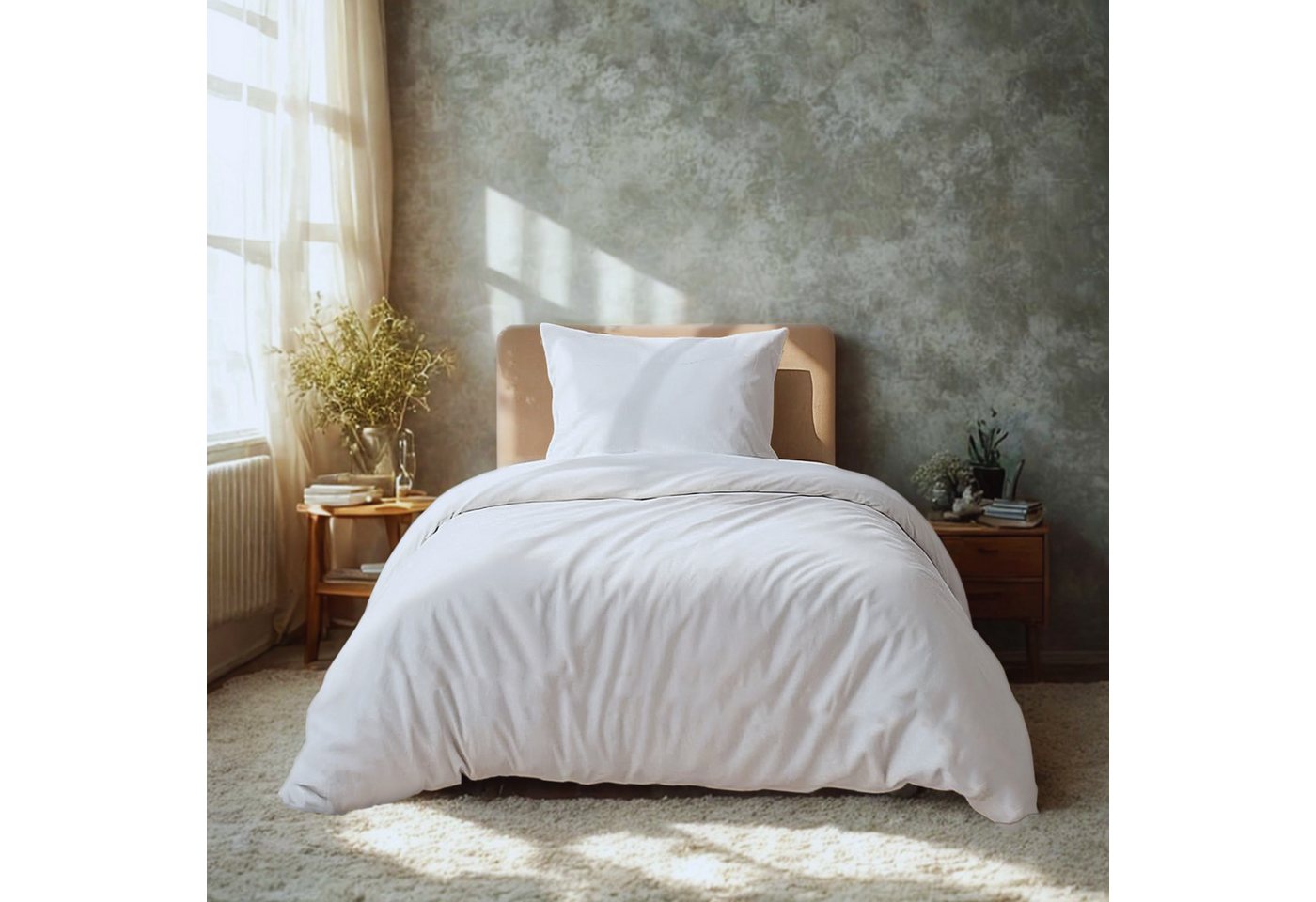 Komfortec Bettwäsche Premium, 135 x 200 bis 220 x 240 cm, 6 verschiedene Größen zur Auswahl, gebürstet 100% Mikrofaser, 2 teilig, Superweiches Bettwäsche-Set, Knitterfrei, Atmungsaktiv von Komfortec