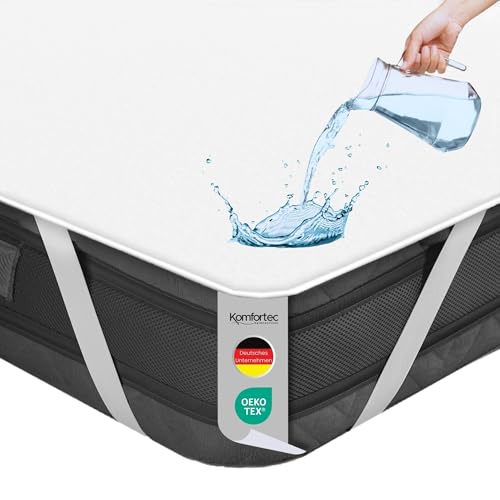 Komfortec Wasserdichter Matratzenschoner 180x200cm 2er-Set | Atmungsaktiv, Knisterfrei, Oeko-TEX Zertifiziert | Matratzen Inkontinenzauflage, Bequeme Passform | Weiß von Komfortec