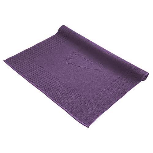 Komfortec Badvorleger, Frottee Duschvorleger, Waschbar Duschmatte & Badteppich, 900 g/m² &100% Baumwolle, Saugfähig & Schnelltrocknend, 70 x 90 cm, Violett von Komfortec