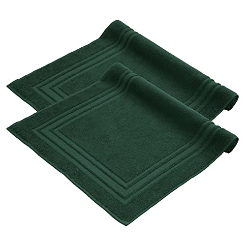 Komfortec Badvorleger Set 2 Teilig, Frottee Duschvorleger, Waschbar Duschmatte & Badteppich, 600 g/m² &100% Baumwolle, Saugfähig & Schnelltrocknend, 50 x 70 cm, Dungelgrün Komfortec Badvorleger Set 2 Teilig, Frottee Duschvorleger, Waschbar Duschmatte & Badteppich, 600 g/m² &100% Baumwolle, Saugfähig & Schnelltrocknend, 50 x 70 cm, Dungelgrün von Komfortec