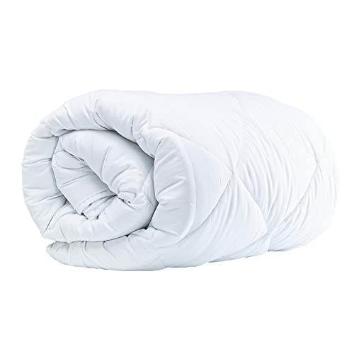Komfortec Winterdecke 240x220 cm, 440gsm, warme Bettdecke für Winter, Decke Antiallergisch Blanket für 2 Personen, Weiß von Komfortec
