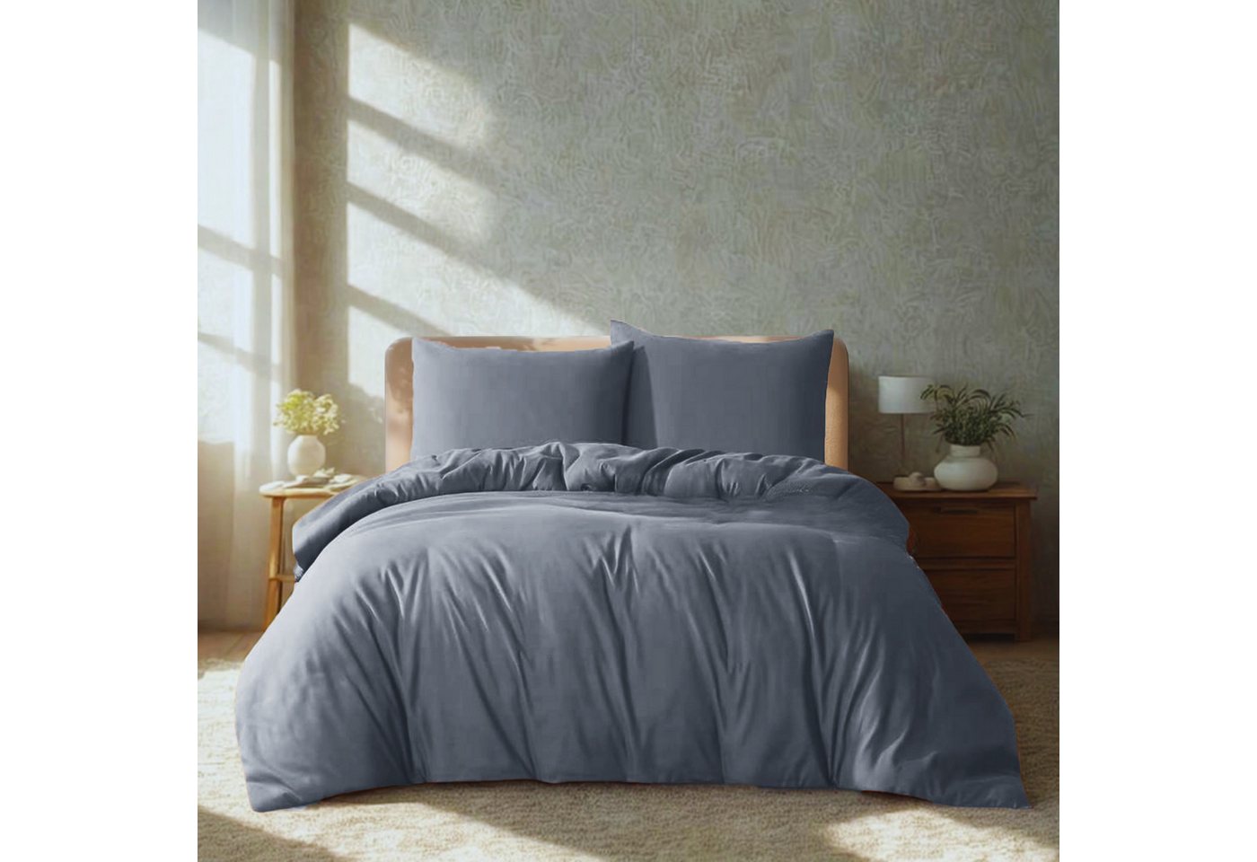 Komfortec Bettwäsche Premium, 135 x 200 bis 220 x 240 cm, 6 verschiedene Größen zur Auswahl, gebürstet 100% Mikrofaser, 3 teilig, Superweiches Bettwäsche-Set, Knitterfrei, Atmungsaktiv von Komfortec