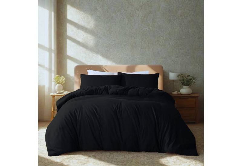Komfortec Bettwäsche Premium, 135 x 200 bis 220 x 240 cm, 6 verschiedene Größen zur Auswahl, gebürstet 100% Mikrofaser, 3 teilig, Superweiches Bettwäsche-Set, Knitterfrei, Atmungsaktiv von Komfortec