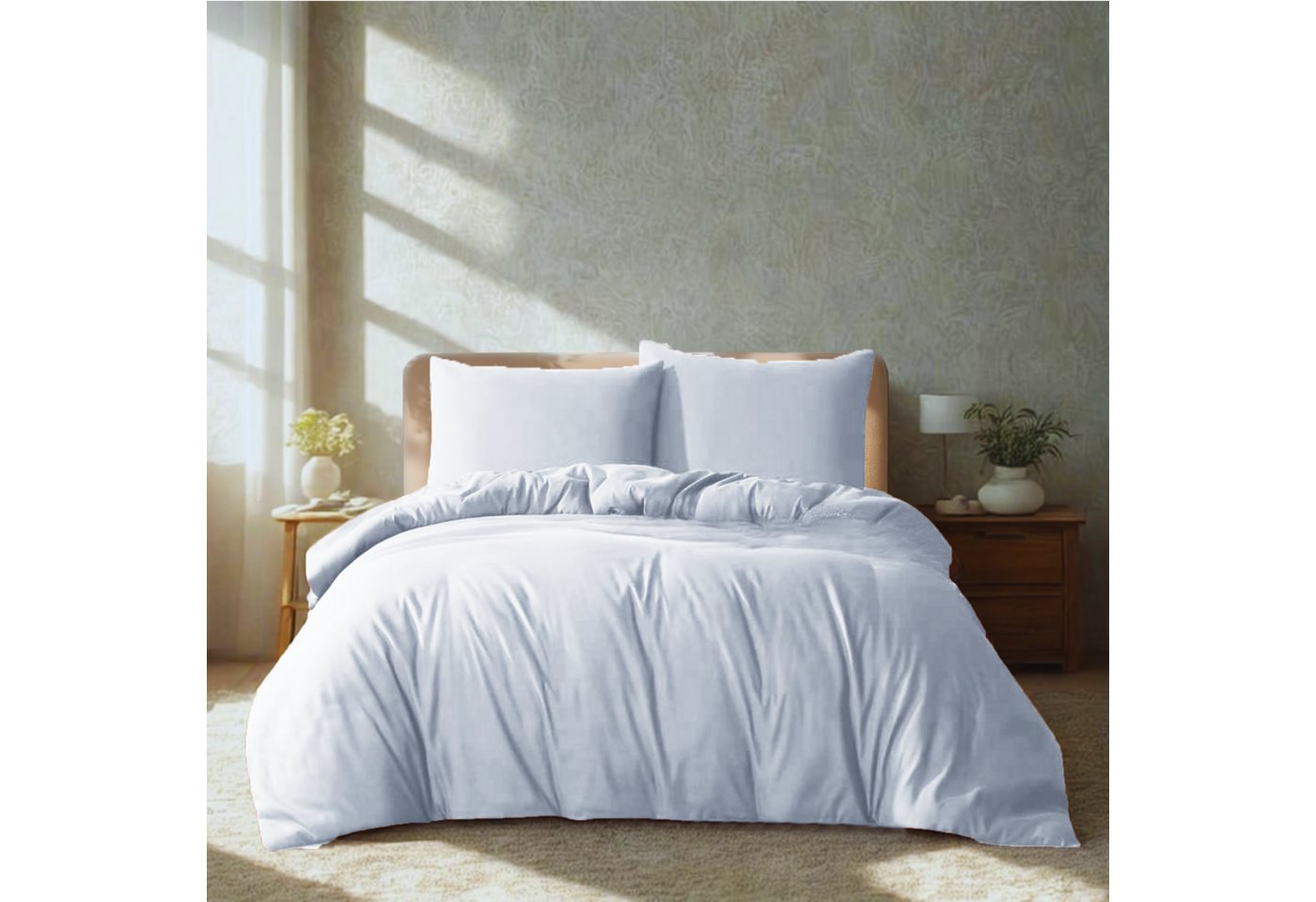 Komfortec Bettwäsche Premium, 135 x 200 bis 220 x 240 cm, 6 verschiedene Größen zur Auswahl, gebürstet 100% Mikrofaser, 3 teilig, Superweiches Bettwäsche-Set, Knitterfrei, Atmungsaktiv von Komfortec