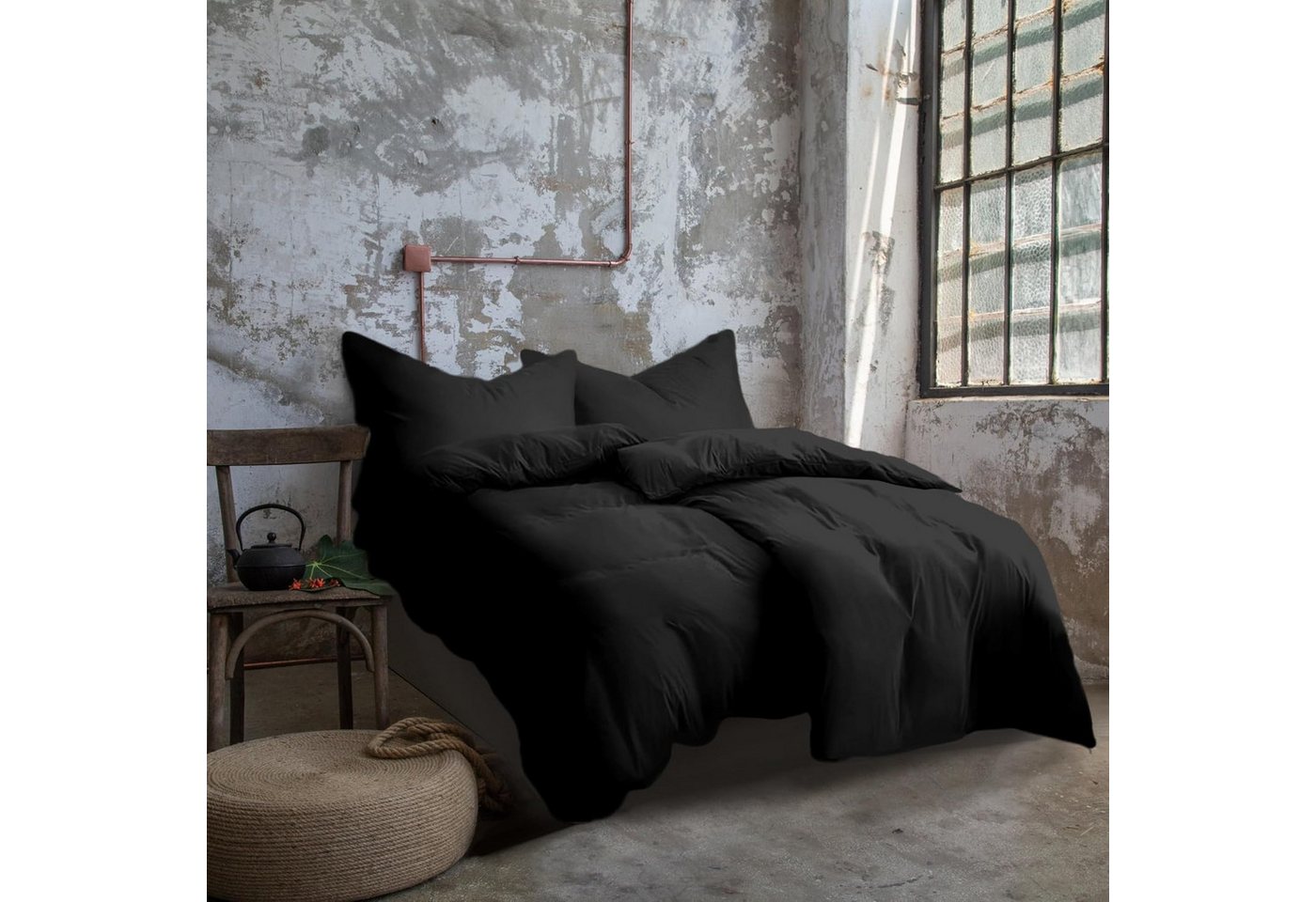 Komfortec Bettwäsche Premium, 135 x 200 bis 220 x 240 cm, 6 verschiedene Größen zur Auswahl, gebürstet 100% Mikrofaser, 4 teilig, Superweiches Bettwäsche-Set, Knitterfrei, Atmungsaktiv von Komfortec