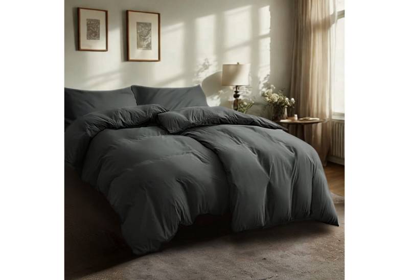 Komfortec Bettwäsche Premium, 135 x 200 bis 220 x 240 cm, 6 verschiedene Größen zur Auswahl, gebürstet 100% Mikrofaser, 4 teilig, Superweiches Bettwäsche-Set, Knitterfrei, Atmungsaktiv von Komfortec