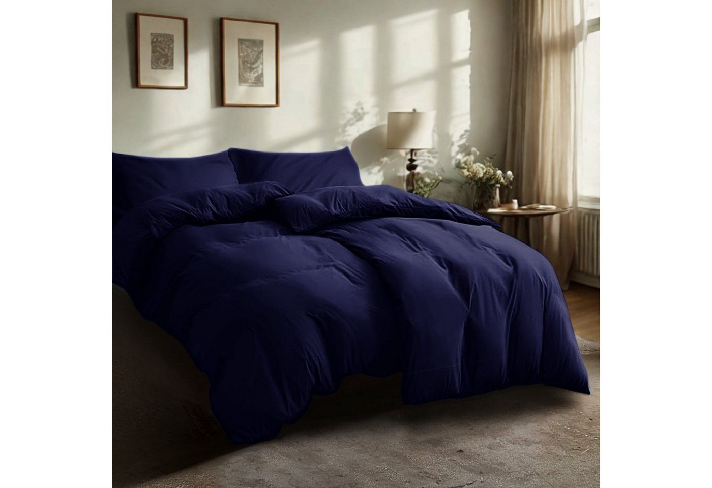 Komfortec Bettwäsche Premium, 135 x 200 bis 220 x 240 cm, 6 verschiedene Größen zur Auswahl, gebürstet 100% Mikrofaser, 4 teilig, Superweiches Bettwäsche-Set, Knitterfrei, Atmungsaktiv von Komfortec