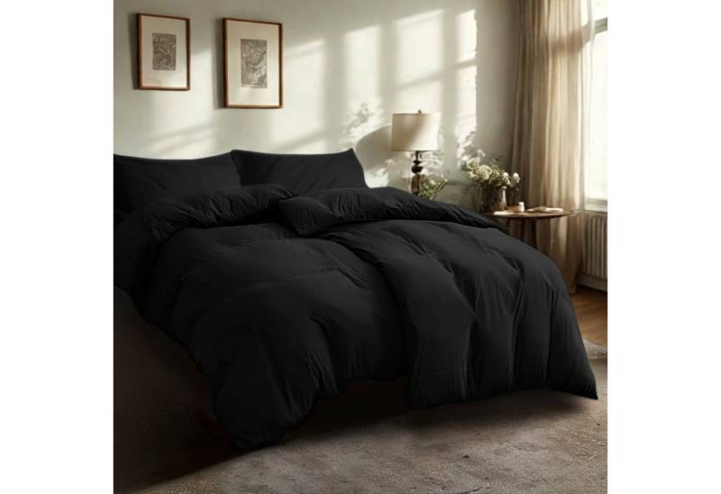 Komfortec Bettwäsche Premium, 135 x 200 bis 220 x 240 cm, 6 verschiedene Größen zur Auswahl, gebürstet 100% Mikrofaser, 4 teilig, Superweiches Bettwäsche-Set, Knitterfrei, Atmungsaktiv von Komfortec