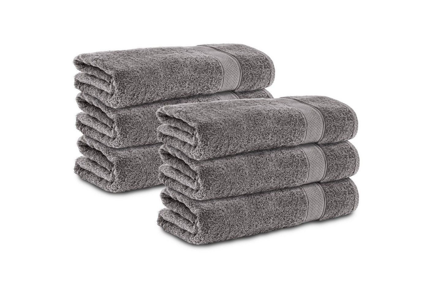 Komfortec Handtuch Set 100% Baumwolle, 470 g/m², Frottee (6-St), Badetücher 50x100 cm Set, Weich von Komfortec
