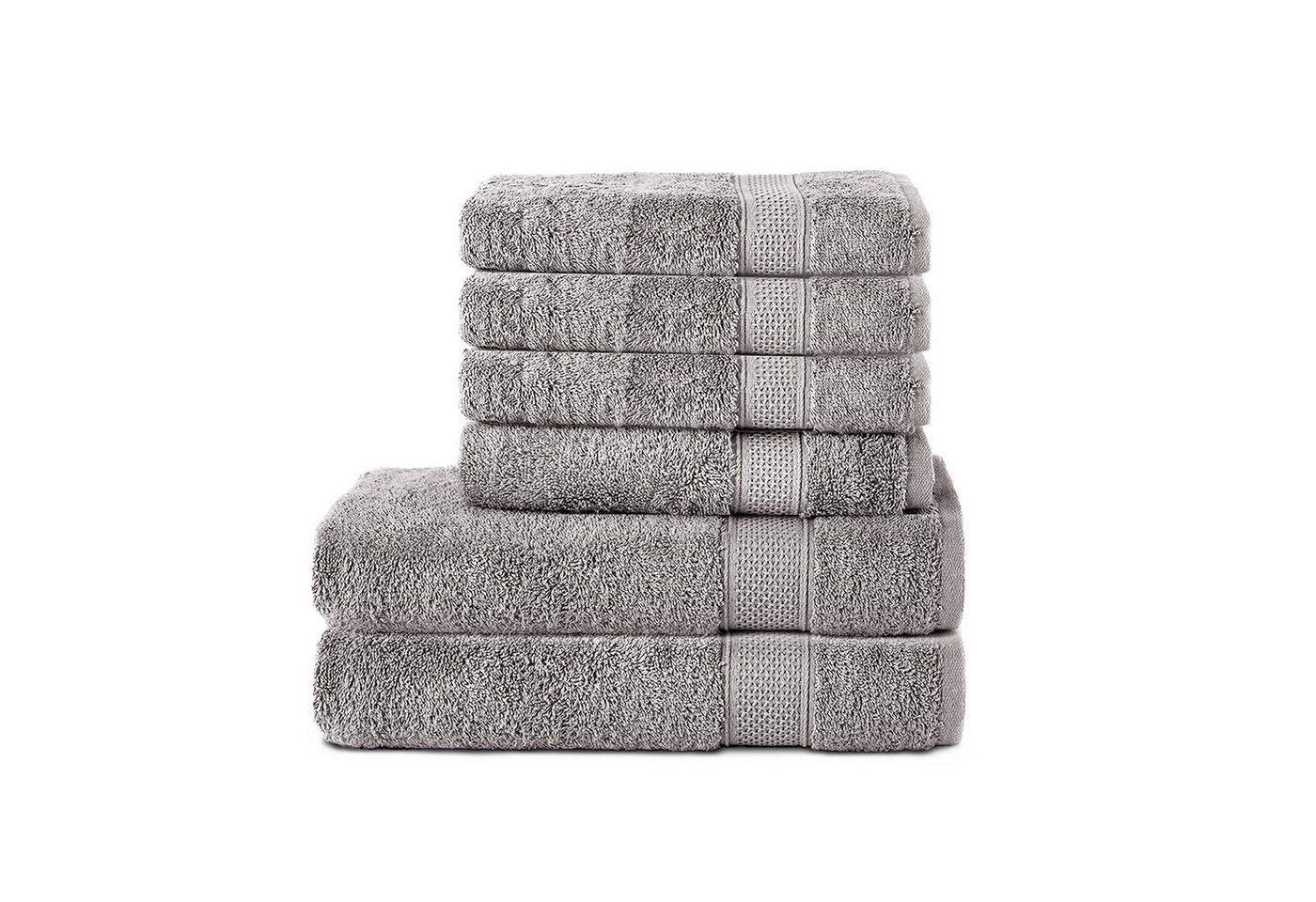 Komfortec Handtuch Set 100% Baumwolle, 2er Badetücher 70x140 cm und 4er Handtücher 50x100 cm, Frottee, (Set, 6-tlg), Weich von Komfortec