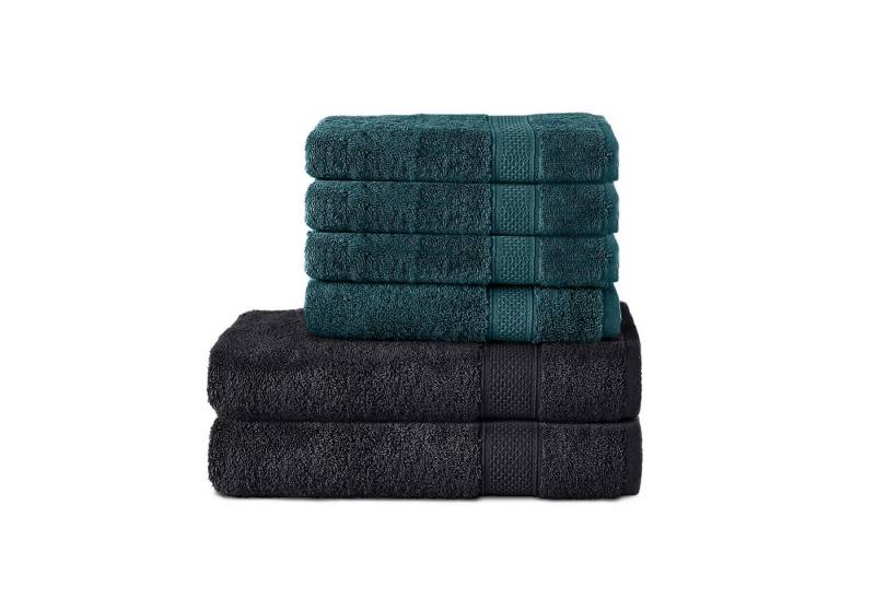 Komfortec Handtuch Set 100% Baumwolle, 2er Badetücher 70x140 cm und 4er Handtücher 50x100 cm, Frottee (Set, 6-St), Weich von Komfortec