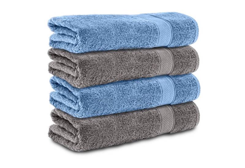 Komfortec Handtuch Set 100% Baumwolle, 470 g/m², Frottee (Set, 4-St), Handtücher 50x100 cm Set, Weich von Komfortec