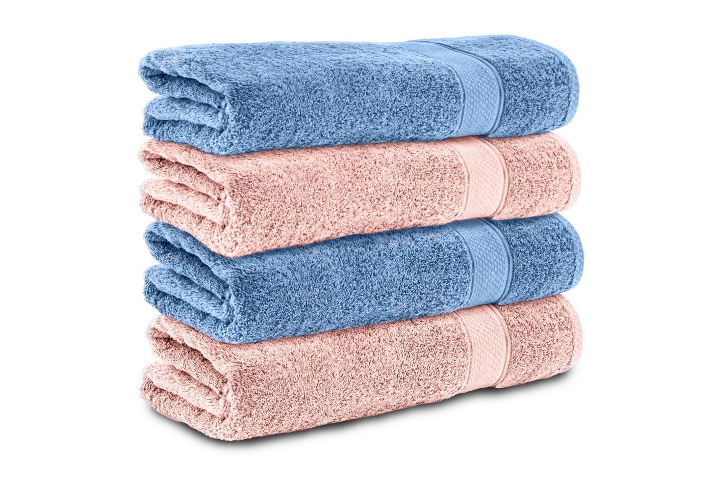 Komfortec Handtuch Set 100% Baumwolle, 470 g/m², Frottee (Set, 4-St), Handtücher 50x100 cm Set, Weich von Komfortec