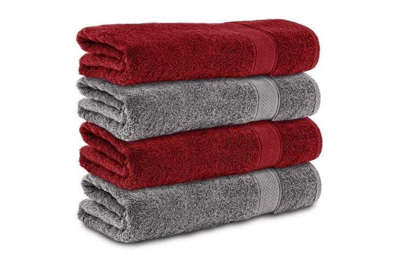 Komfortec Handtuch Set 100% Baumwolle, 470 g/m², Frottee (Set, 4-St), Handtücher 50x100 cm Set, Weich von Komfortec