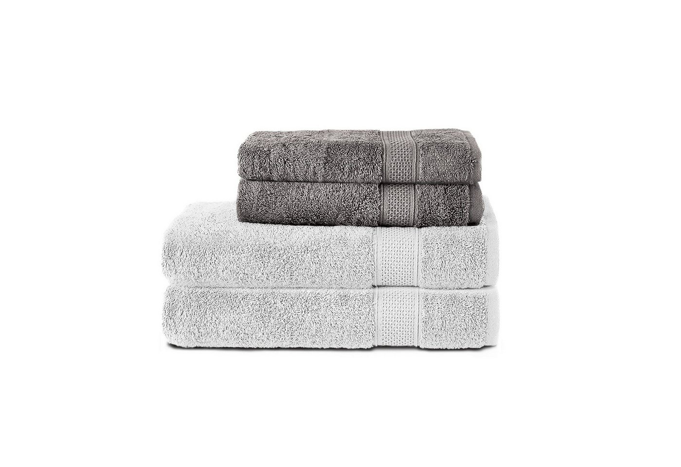 Komfortec Handtuch Set Handtuch Set 100% Baumwolle, 4&6 Teilig, Handtücher & Duschtücher, Frottee (Set, 4-St), Weich von Komfortec