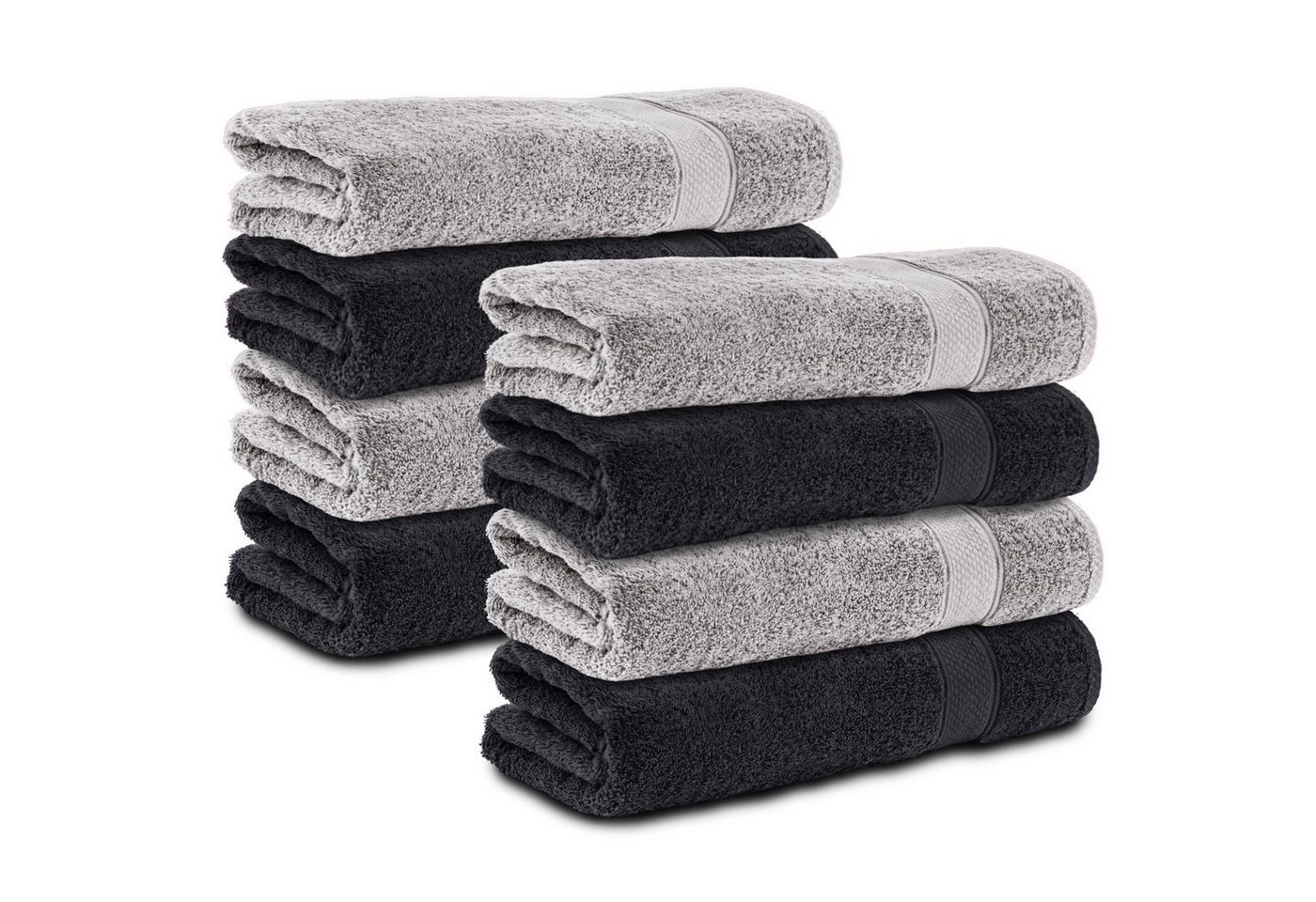 Komfortec Handtücher 100% Baumwolle, 470 g/m², Frottee (8-St), Badetücher 50x100 cm Set, Weich von Komfortec