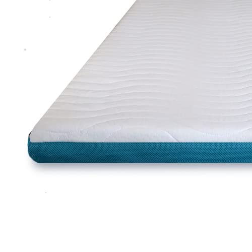 Komfortec Topper 90x200cm - 7,5 cm hoch, Visco Memory Schaum Matratzentopper mit 4 Eckgummis für Boxspringbetten, Waschbarer Aloe Vera Bezug von Komfortec