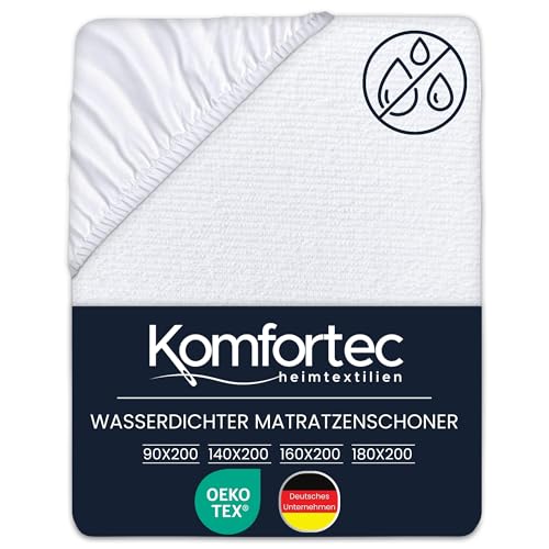Komfortec Weicher Matratzenschoner 140x200cm | Atmungsaktiver und Weicher matratzenschonbezug | Oeko-TEX Zertifiziert | Bequem und Langlebig von Komfortec