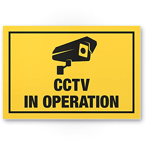 Komma Security CCTV Schild 30 x 20 cm - Achtung Vorsicht Videoüberwachung - Hinweis Hinweisschild Videoüberwacht - Warnschild Warnhinweis von Komma Security