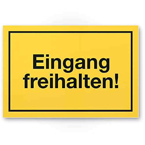 Komma Security Eingang freihalten Schild 30 x 20 cm Hinweisschild Tür von Eingängen Ausgängen Warnhinweis Parken verboten abstellen verboten Ausgang freihalten von Komma Security