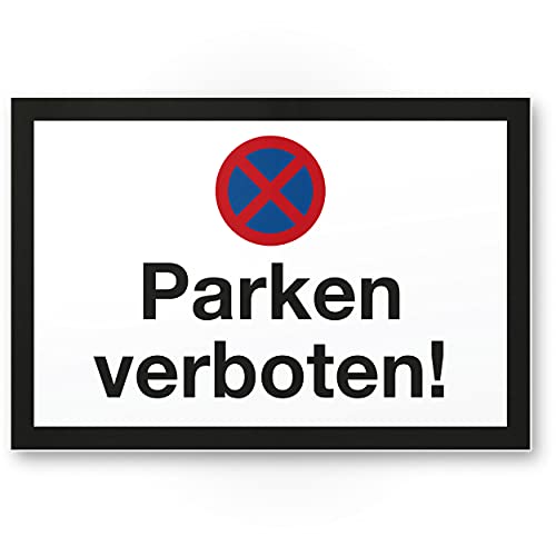 Komma Security Parken Verboten Schild 30 x 20 cm Parkverbotsschild Einfahrt Garage Stellplatz Parkplatz Privatparkplatz Privatgrundstück Hinweisschild Parkplatz freihalten - Parkverbot von Komma Security