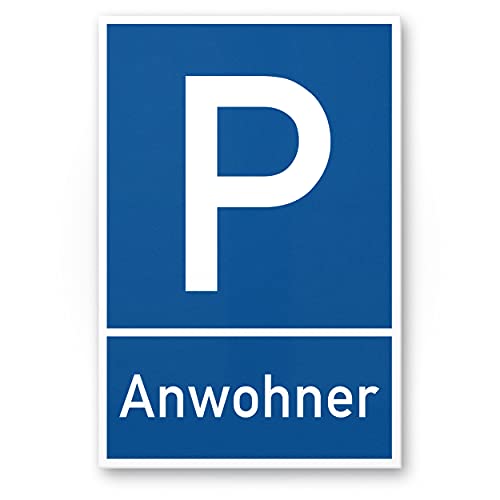 Komma Security Parkplatz Anwohner Bewohner Hausbewohner Schild 20 x 30 cm Hinweisschild Parkverbot Privatparkplatz Privatgrundstück Parkplatzschild Reserviert - Parkplatz freihalten von Komma Security