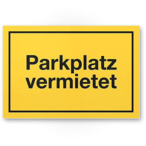 Komma Security Parkplatz vermietet Schild 30 x 20 cm Parkverbot Schild Parken Verboten Hinweisschild Privatparkplatz reserviert - freihalten Parkplatzschild vermietet - Falschparker von Komma Security