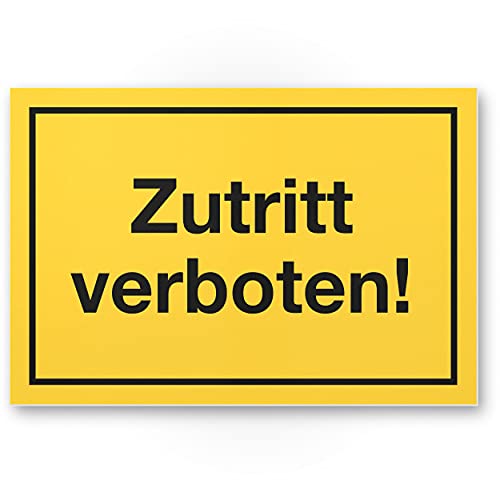 Komma Security Zutritt verboten Hinweis Schild Türschild 30 x 20 cm Warnhinweis Betreten verboten - geeignet Türen Räume Grundstücke Wohnanlagen Hinweisschild Zutritt unbefugte verboten von Komma Security