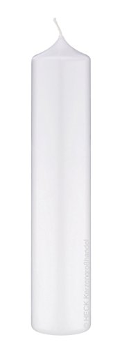 Kerzenrohling zur Verzierung Konfirmationskerze 50 x 300mm in der Farbe Weiss von Kommunionkerzen