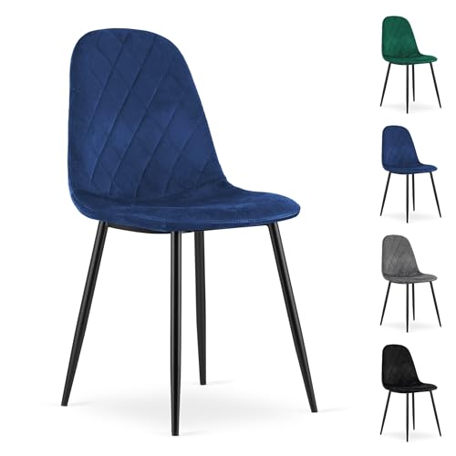 Komodee ALBA Stuhl - Marineblau Samt x 1 45x88x51 cm von Komodee
