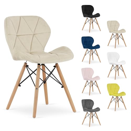Komodee AMANTEA Stuhl Samt - beige x 1 48x74x53 cm Komodee AMANTEA Stuhl Samt - beige x 1 48x74x53 cm von Komodee