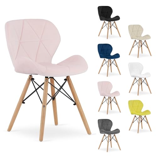 Komodee AMANTEA Stuhl Samt - rosa x 1 48x74x53 cm Komodee AMANTEA Stuhl Samt - rosa x 1 48x74x53 cm von Komodee