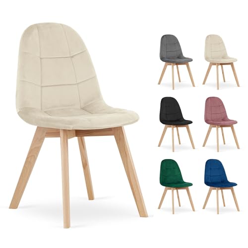Komodee BORGIA Stuhl - beige Samt x 1 45x82x54 cm Komodee BORGIA Stuhl - beige Samt x 1 45x82x54 cm von Komodee