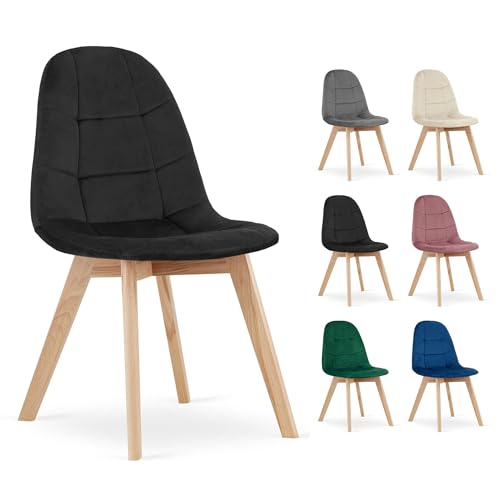 Komodee BORGIA Stuhl - schwarzer Samt x 1 45x82x54 cm von Komodee