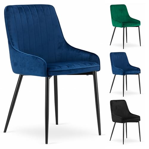 Komodee Bergamo Stuhl - Blauer Samt x 1 49x83x58 cm Komodee Bergamo Stuhl - Blauer Samt x 1 49x83x58 cm von Komodee