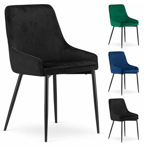 Komodee Bergamo Stuhl - schwarzer Samt x 1 49x83x58 cm Komodee Bergamo Stuhl - schwarzer Samt x 1 49x83x58 cm von Komodee