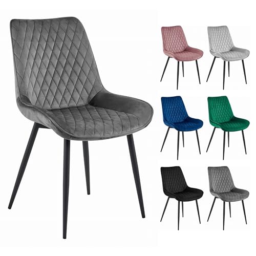 Komodee Cortina Stuhl - dunkelgrauer Samt/Schwarze Beine x 1 55x88x60 cm Komodee Cortina Stuhl - dunkelgrauer Samt/Schwarze Beine x 1 55x88x60 cm von Komodee