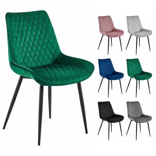 Komodee Cortina Stuhl - dunkelgrüner Samt/Schwarze Beine x 1 55x88x60 cm Komodee Cortina Stuhl - dunkelgrüner Samt/Schwarze Beine x 1 55x88x60 cm von Komodee