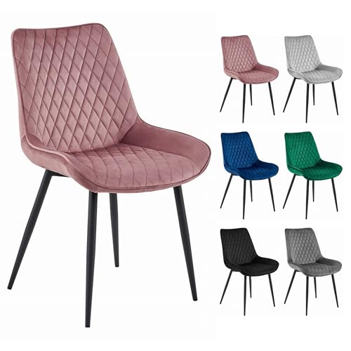 Komodee Cortina Stuhl - dunkelrosa Samt/Schwarze Beine x 1 55x88x60 cm Komodee Cortina Stuhl - dunkelrosa Samt/Schwarze Beine x 1 55x88x60 cm von Komodee