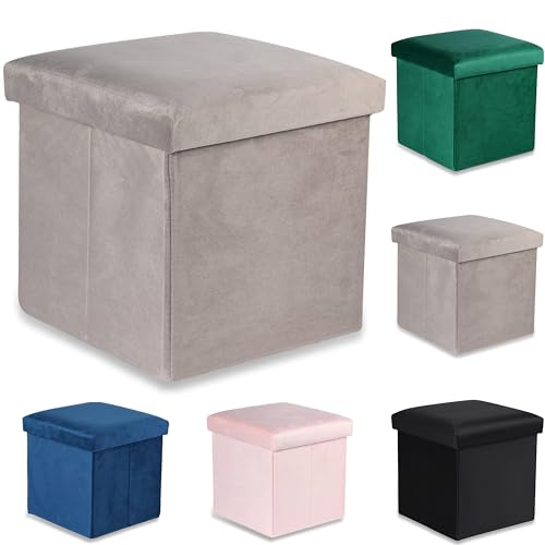 Komodee Cortona M Sitzhocker - 30x30x30cm Samt beige Komodee Cortona M Sitzhocker - 30x30x30cm Samt beige von Komodee