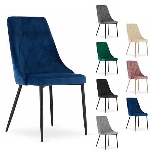 Komodee FAENZA Stuhl - marineblauer Samt x 1 49x94x61 cm Komodee FAENZA Stuhl - marineblauer Samt x 1 49x94x61 cm von Komodee