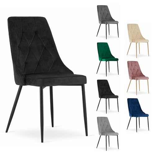 Komodee FAENZA Stuhl - schwarzer Samt x 1 49x94x61 cm Komodee FAENZA Stuhl - schwarzer Samt x 1 49x94x61 cm von Komodee