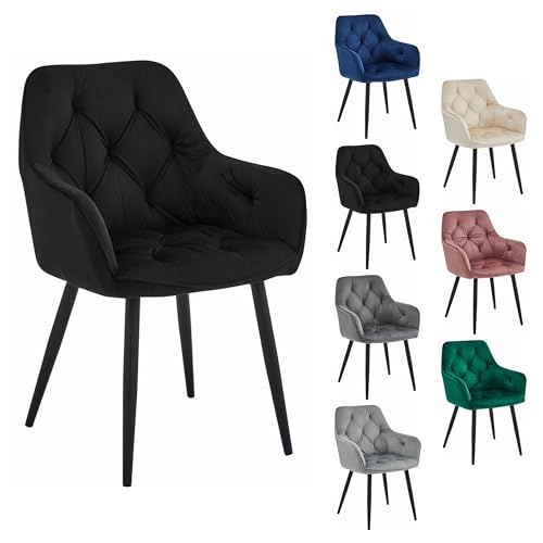 Komodee ISCA Stuhl - schwarzer Samt/Schwarze Beine x 1 56x84x62 cm Komodee ISCA Stuhl - schwarzer Samt/Schwarze Beine x 1 56x84x62 cm von Komodee