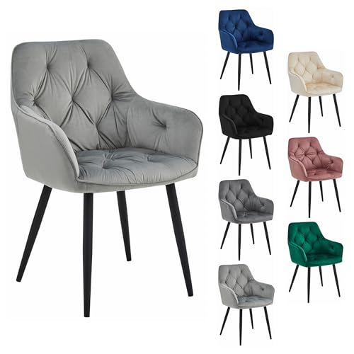 Komodee ISCA Stuhl - silbergrauer Samt/Schwarze Beine x 1 56x84x62 cm Komodee ISCA Stuhl - silbergrauer Samt/Schwarze Beine x 1 56x84x62 cm von Komodee
