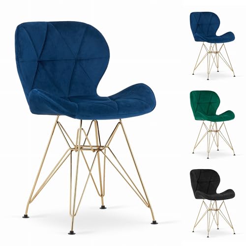Komodee NESSO Stuhl - Grant Samt/Gold Beine x 1 47x73x53 cm Komodee NESSO Stuhl - Grant Samt/Gold Beine x 1 47x73x53 cm von Komodee