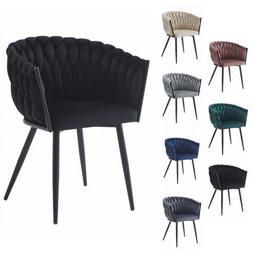Komodee ORINO Stuhl - Samt schwarz x 1 61x79x55 cm von Komodee