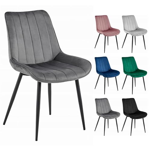 Komodee SUSA Stuhl - dunkelgrauer Samt/Schwarze Beine x 1 54x88x60 cm Komodee SUSA Stuhl - dunkelgrauer Samt/Schwarze Beine x 1 54x88x60 cm von Komodee